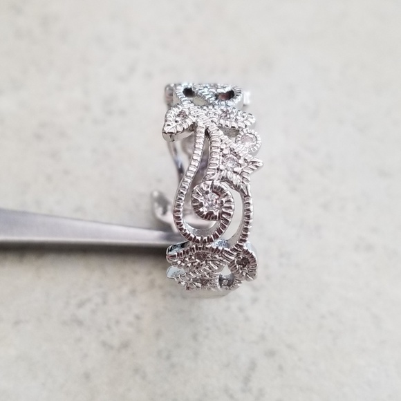 Scroll Design Sterling Ring - Picture 2 of 6